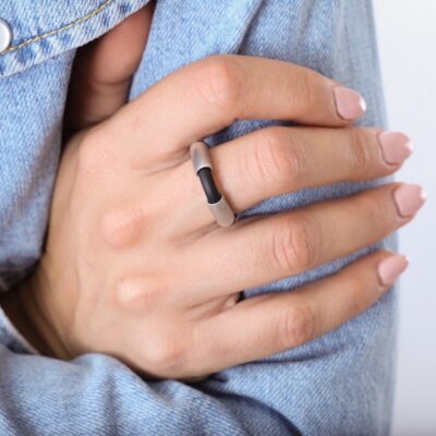 anillo_plata de ley_caucho_ajustable_negro_seyart_2